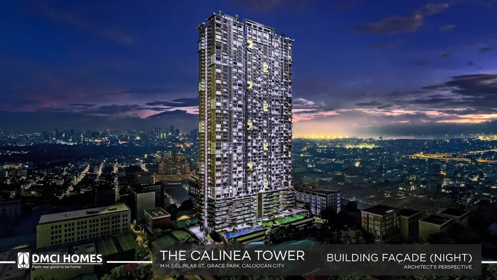 The Calinea Tower Facade (Night)